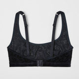 Gilligan & O'Malley Velvet & Mesh Unlined Wired Bralette Bra XS X-SMALL Black - Better Bath and Beauty