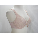 Glamorise 9245 Wonderwire Front Close Semi Sheer Lace Underwire Bra 46D Nude - Better Bath and Beauty