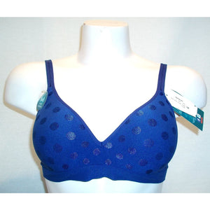 Hanes G260 HC80 Barely There 4546 BT54 Wire Free Soft Cup Bra LARGE "In the Navy" DOTS NWT - Better Bath and Beauty