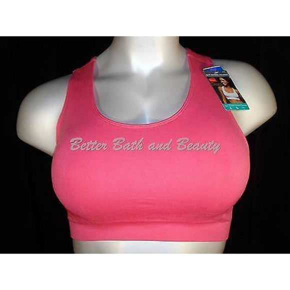 Hanes HC35 Wire Free Sports Bra MEDIUM Dahlia Pink NEW WITH TAGS - Better Bath and Beauty
