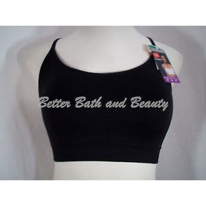 Hanes HC68 Active Cami Pullover WireFree Bra LARGE Black NWT