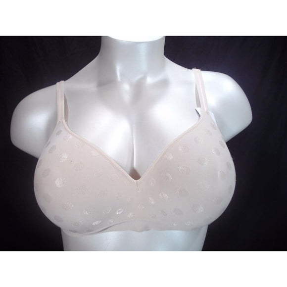 Hanes HU08 HP08 G260 Wire Free Soft Cup Bra LARGE Nude DOTS NWT - Better Bath and Beauty