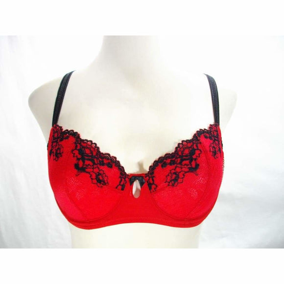 Victoria's Secret Underwire Strappy Unlined Balconet Bra Red Size 30A NWT