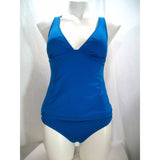 Kenneth Cole Strappy 2PC Tankini TUMMY TONER Swim Suit Size SMALL Blue NWOT - Better Bath and Beauty