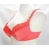 La Senza Padded Embroidered Lace Demi Cup Underwire Bra 38B Orange - Better Bath and Beauty