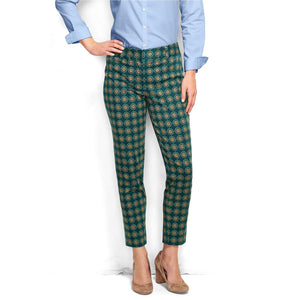 Lands End 452851 Fit 2 Slim Twill Pants Size 12P Drake Green Print NWT - Better Bath and Beauty