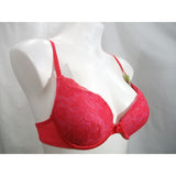 Lily of France 2131701 Soiree Extreme Ego Boost Lace UW Bra 34B Bright Pink - Better Bath and Beauty