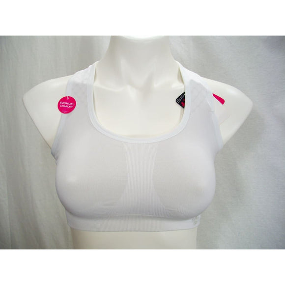 Lily Of France 2151801 Reversible Medium-Impact Wire Free Sports Bra SMALL White - Better Bath and Beauty