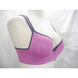 Lily of France 2151900 Energy Boost Medium Impact Active Underwire Bra XL X-LARGE Purple & Gray - Better Bath and Beauty