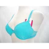 Lily Of France 2175210 French Charm Push Up Underwire Bra 32A Aqua Chiffon NWT - Better Bath and Beauty
