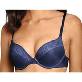 Lily of France 2175300 Smooth & Sleek Push Up Underwire Bra 34B Navy Blue NWT - Better Bath and Beauty