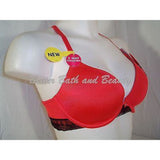 Lily of France 2177101 Your Perfect T-shirt Underwire Bra With Lace 38B Red NWT - Better Bath and Beauty