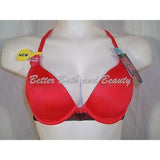 Lily of France 2177101 Your Perfect T-shirt Underwire Bra With Lace 38B Red NWT - Better Bath and Beauty
