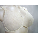 Lilyette 991 Invisible Foam Comfort Floral Lace Unlined Underwire Bra 40D White - Better Bath and Beauty
