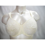 Lilyette 991 Invisible Foam Comfort Floral Lace Unlined Underwire Bra 42C Ivory - Better Bath and Beauty