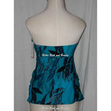 Liz Lange Maternity Bandeaukini Swim Suit Top Size SMALL Blue Black NO STRAPS - Better Bath and Beauty