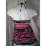 Liz Lange Maternity Halter Swim Suit Top SIZE SMALL Pink & Purple Striped NWOT - Better Bath and Beauty