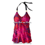 Liz Lange Maternity Halter Tankini Swim Suit Top Size SMALL Purple Red Black NWOT - Better Bath and Beauty