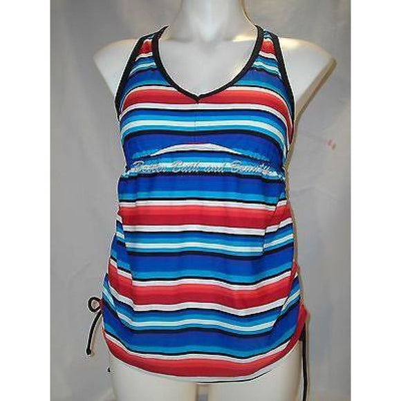 Liz Lange Maternity Tankini Swim Suit Top SMALL Multicolor Stripes NWOT - Better Bath and Beauty