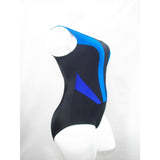Longitude Colorblock Faux Plunge Tummy Control One Piece Swimsuit 20W Blue NWT - Better Bath and Beauty