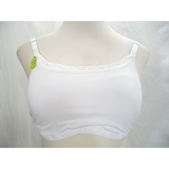 Loving Moments L345 Maternity Wire Free Nursing Bra with Full Sling LARGE White NWT - Better Bath and Beauty
