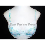 Lunaire Whimsy 15211 Barbados Sexy Basic Semi Sheer Lace UW Bra 34C Blue Floral - Better Bath and Beauty