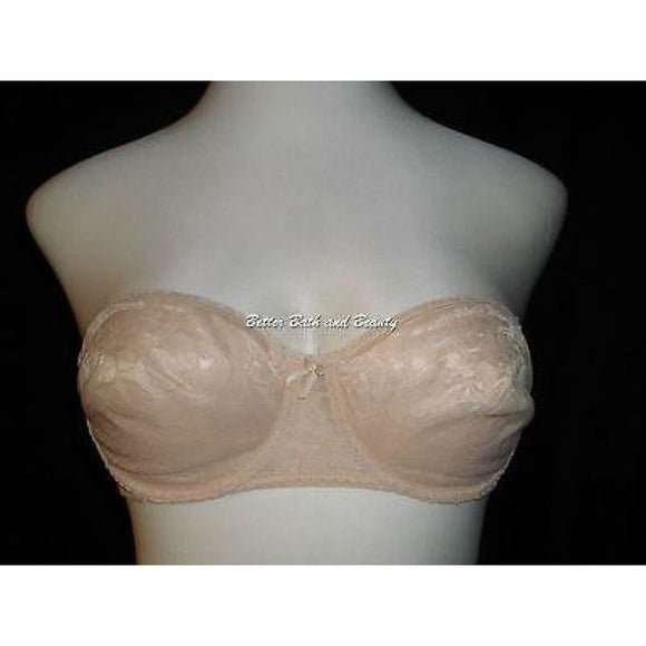 Maidenform 4155 Pretty Shapely Lace Strapless Bra 38B Nude