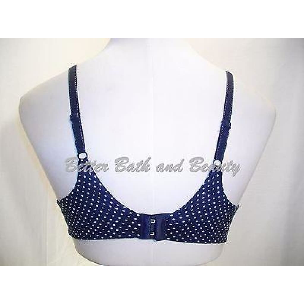 Maidenform Underwire T-Shirt Bra 38D Lightly Lined Bow Navy Blue Very Good  Cond