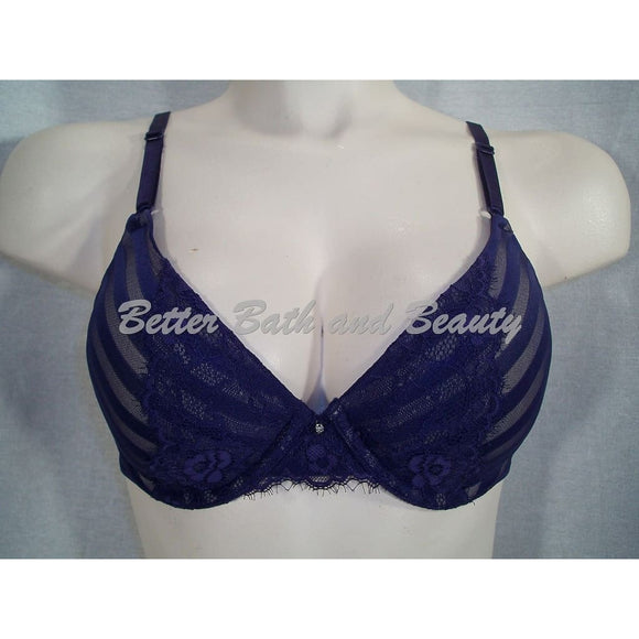 Maidenform 9415 One Fab Fit Embellished Butterfly Lace UW Bra 34C Navy Blue NWT DISCONTINUED - Better Bath and Beauty