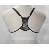 Maidenform DM7968 Fit To Flirt Seamless Lace T-Back Bra Bralette Size LARGE Ivory Black NWT - Better Bath and Beauty