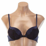 Maidenform DM9449 9449 Lacy Demi Coverage Push-Up UW Bra 34A Navy & Black NWT - Better Bath and Beauty