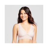 Maidenform SE1183 1183 Self Expressions Lace Halter Bralette SMALL Paris Nude - Better Bath and Beauty