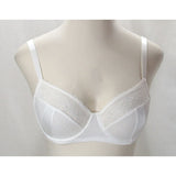 Marie Meili Temptation Semi Sheer Lace Divided Cup Underwire Bra 32E White NWT - Better Bath and Beauty