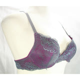 Metaphor Lace Covered Lined Contour Cup Underwire Bra 34B Purple & Gray NWT - Better Bath and Beauty