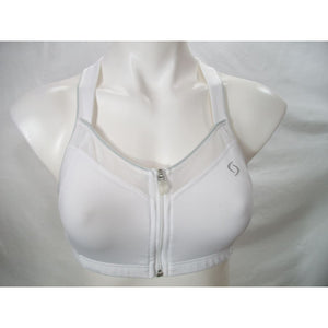 Moving Comfort Grace A/B Wire Free Zip Front Sports Bra 36AB-38B White - Better Bath and Beauty