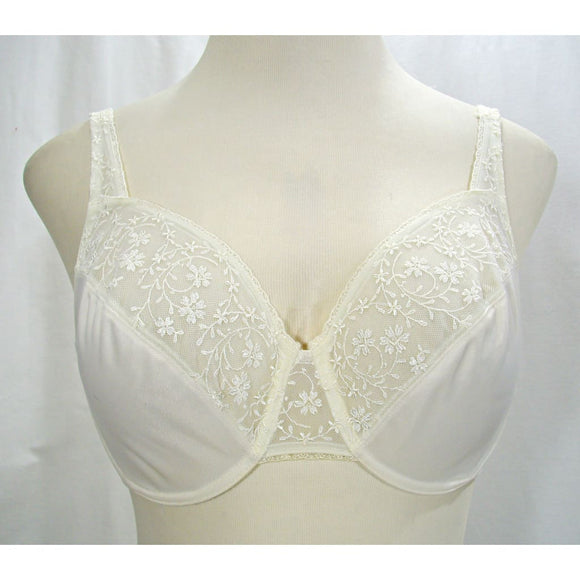 Olga 35030 Satin Floral Minimizer Cut-n-Sewn Semi Sheer Lace Underwire 36D Ivory - Better Bath and Beauty