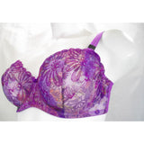 Paramour 115009 Ellie Demi Unlined Semi Sheer Lace Underwire Bra 38D Dewberry Floral - Better Bath and Beauty