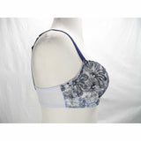 Paramour 115009 Ellie Demi Unlined Semi Sheer Lace UW Bra 32DDD Blue Ribbon Blossoms - Better Bath and Beauty
