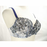 Paramour 115009 Ellie Demi Unlined Semi Sheer Lace UW Bra 42D Blue Ribbon Blossoms - Better Bath and Beauty