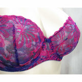 Paramour 115009 Ellie Demi Unlined Sheer Lace UW Bra 38C Plum Floral Purple - Better Bath and Beauty