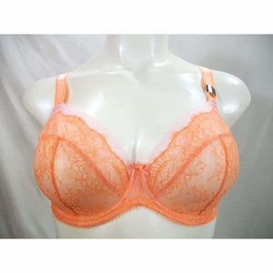 Paramour 115014 by Felina Amber Unlined Lace Full Figure UW Bra 34DDD Desert Flower Coral - Better Bath and Beauty