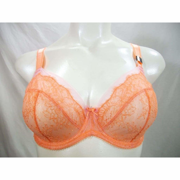 Paramour 115014 by Felina Amber Unlined Lace Full Figure UW Bra 38DD Desert Flower Coral - Better Bath and Beauty