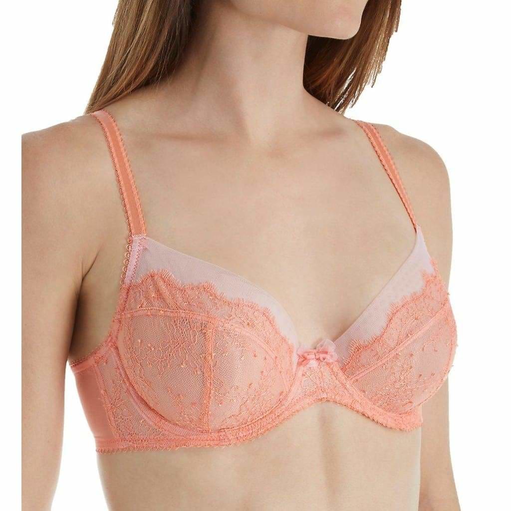Paramour, Intimates & Sleepwear, Paramour By Felina Amber Unlined Lace  Coral Bra 1514 Size 42 Ddd