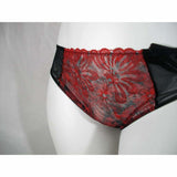 Paramour 675009 by Felina Ellie Hi Cut Bikini Panty SMALL Red Japanese Blossom - Better Bath and Beauty