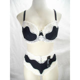 Paramour by Felina 115353 Stripe Delight Full Figure Underwire Bra 34DD Black & Ivory NWT - Better Bath and Beauty