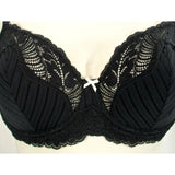 Paramour by Felina 115353 Stripe Delight Full Figure Underwire Bra 34DD Black NWT - Better Bath and Beauty