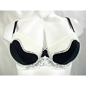 Paramour by Felina 115353 Stripe Delight Full Figure Underwire Bra 34DDD Black & Ivory NWT - Better Bath and Beauty