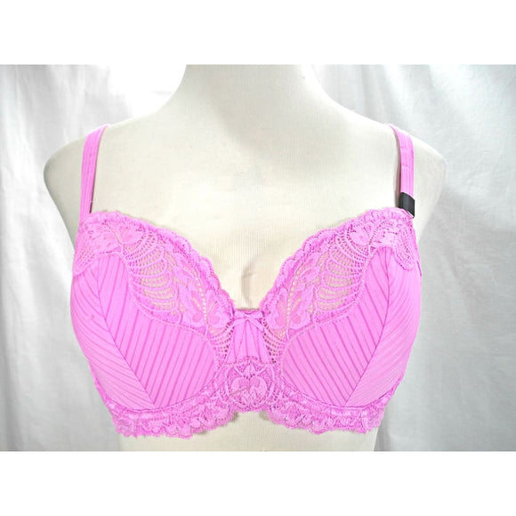 Paramour by Felina 115353 Stripe Delight Full Figure Underwire Bra 36D Berry Gelato Pink NWT - Better Bath and Beauty