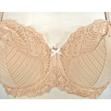 Paramour by Felina 115353 Stripe Delight Full Figure Underwire Bra 36D Fawn NWT - Better Bath and Beauty