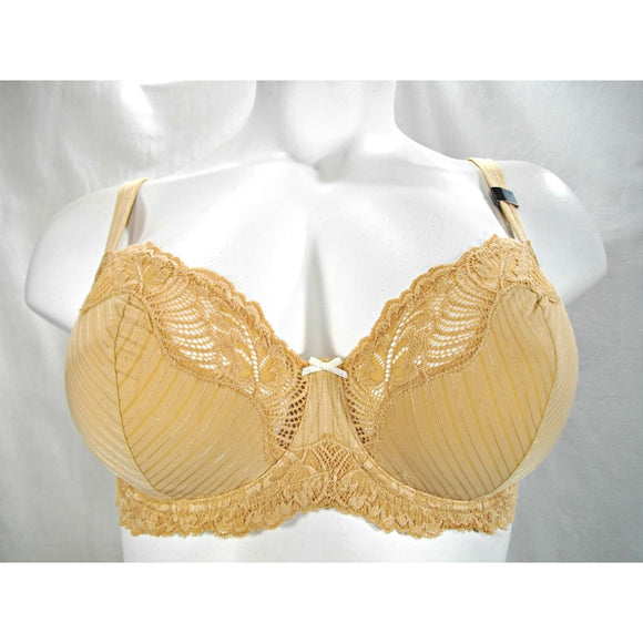 Paramour by Felina 115353 Stripe Delight Full Figure Underwire Bra 38DD Fawn NWT - Better Bath and Beauty